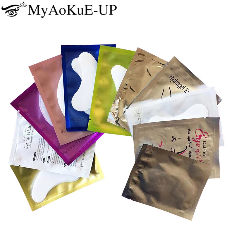 Under Eye Gel - เครื่องมือแต่งหน้า 100 คู่ Eyelash EXTENSION กระดาษแพทช์