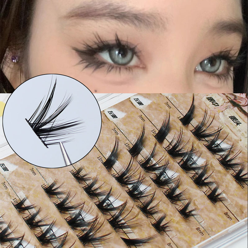 Eyelash Extension Cat Eye Wispy - ขนตาปลอมแบบมีตาแมวขนตาปลอมแบบ3D ขนตาจิ้งจอกแบบหนาขนตาปลอมแบบเต็มแถบนุ่มบางใช้สำหรับแต่งหน้า