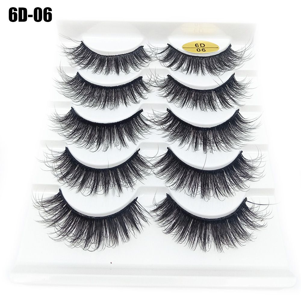 Eyelash Extension Full Set - SKONHED ขนตาปลอมแบบแฮนด์เมด 5 คู่ ขนตาฟูเป็นชั้นๆ แบบไขว้