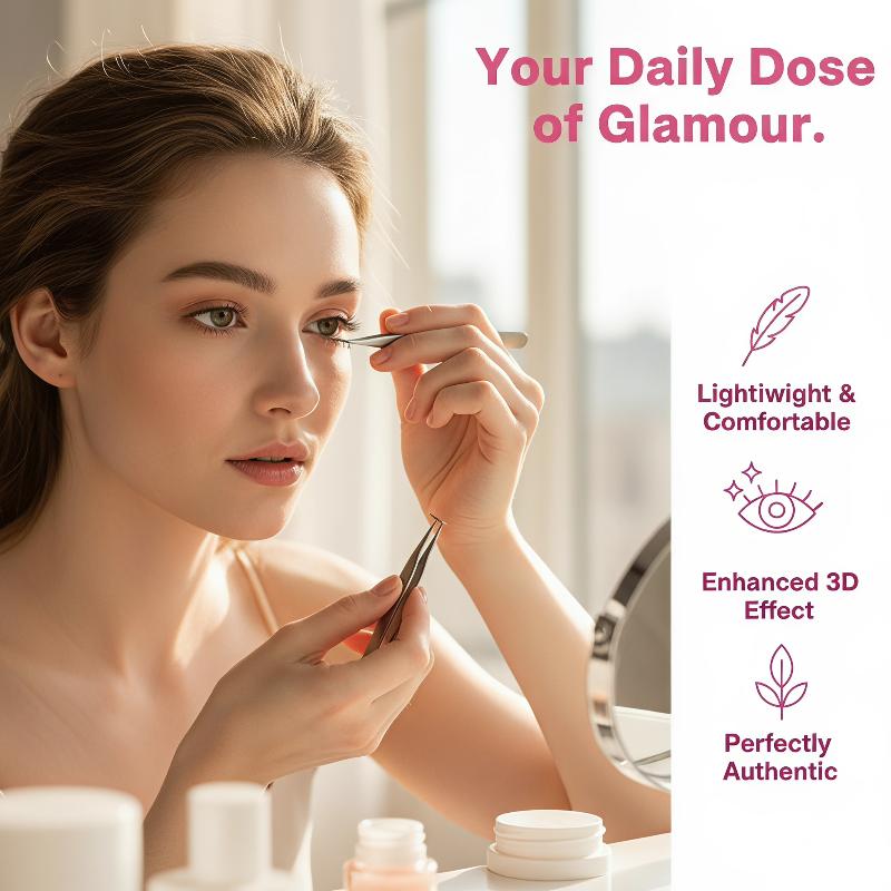 Eyelash Extension Glue - ชุดต่อขนตาล่างแบบคอมมิค 1 ชุด ขนตาปลอมแบบติดเองได้ ไม่ต้องใช้กาว ขนตาล่าง