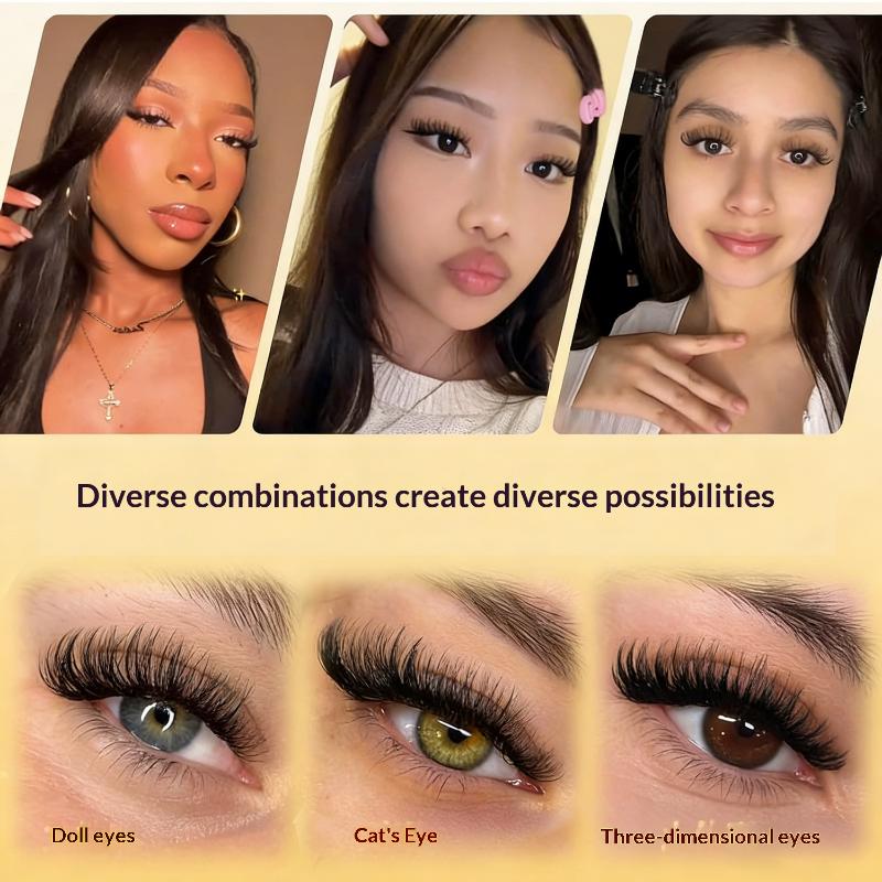 Eyelash Extension Glue - ชุดต่อขนตา DIY แบบใหม่ ไม่ต้องใช้กาว ขนตาแบบกลุ่ม ขนตาปลอมมิงค์