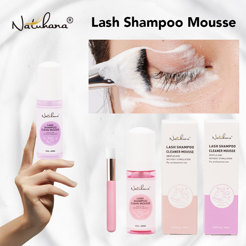 Eyelash Extension No 9 - Natuhana 60ml Eyelash EXTENSION แชมพูมูสขนตาปลอมกาวอุปกรณ์เสริม Lash