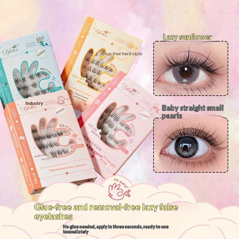Eyelash Extension Glue - ขนตาปลอมแบบติดเอง 7 แถว ไม่ต้องใช้กาว ขนตาปลอมแบบต่อได้ ใช้ซ้ำได้