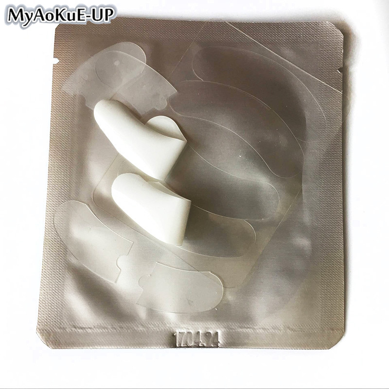 Under Eye Gel - 50 แพ็คเจลPadสำหรับEyelashes Extensionเงินกระดาษแพทช์Hydrogel Eyelashภายใต้ซิลิโคนEye Pad Eyelash