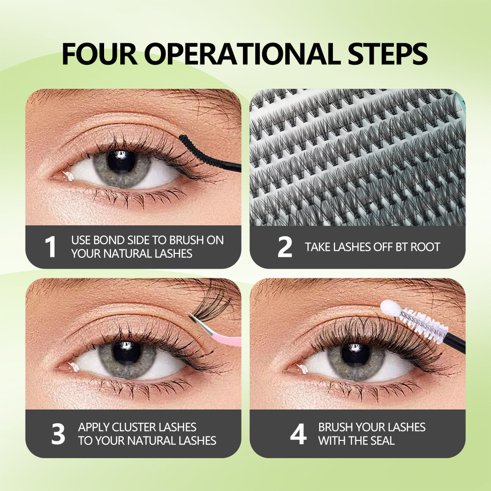 ชุดต่อขนตา DIY แบบกลุ่ม ขนตาปล - Eyelash Extension Cat Eye Wispy บทวิจารณ์และราคา