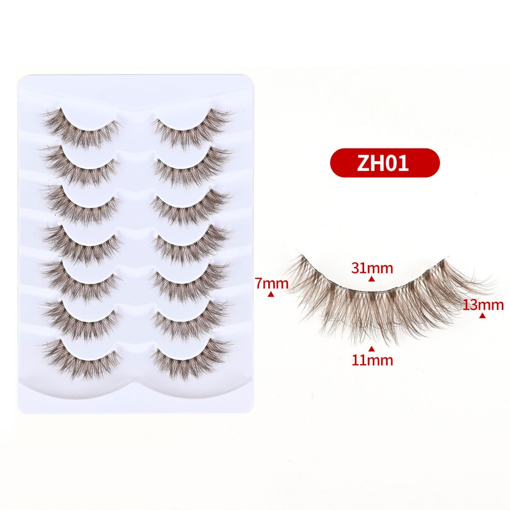 ขนตาปลอมแบบ 7 คู่ ขนตาปลอมแบบเ - Eyelash Extension Cat Eye Wispy บทวิจารณ์และราคา