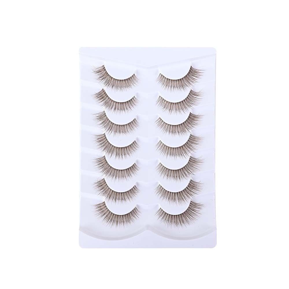 ขนตาปลอมแบบ 7 คู่ ขนตาปลอมแบบเ - Eyelash Extension Cat Eye Wispy บทวิจารณ์และราคา