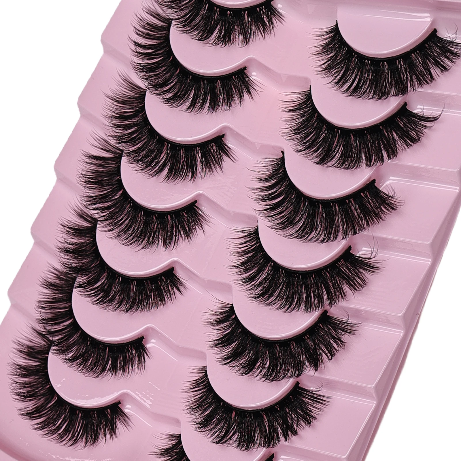 ขนตาปลอมขนตางอน7คู่, ขนตาปลอมม - Eyelash Extension Cat Eye Wispy บทวิจารณ์และราคา