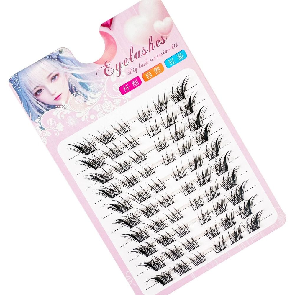 ขนตาปลอมแบบกลุ่ม 3 มิติ ทรงแคท - Eyelash Extension Cat Eye Wispy บทวิจารณ์และราคา