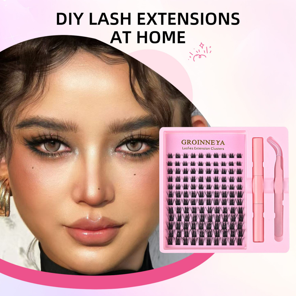 ชุดต่อขนตาปลอม DIY สำหรับต่อขน - Eyelash Extension Full Set บทวิจารณ์และราคา